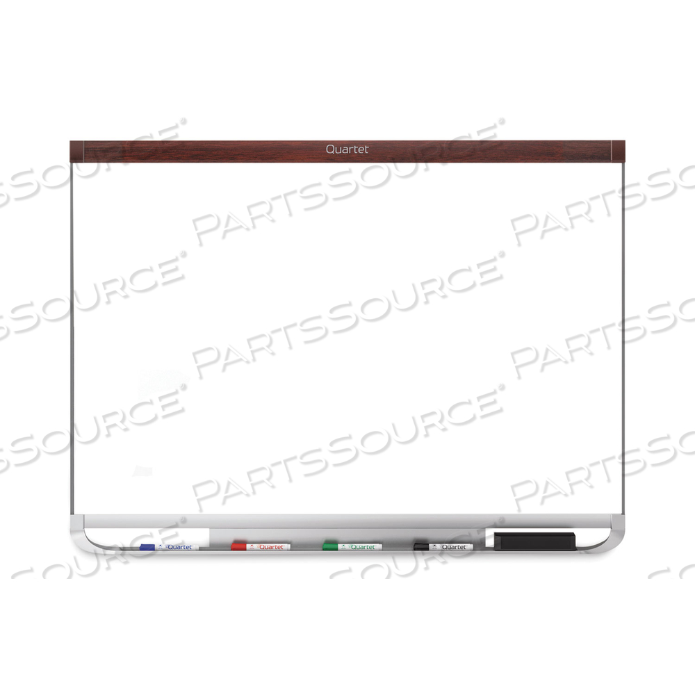 PRESTIGE 2 DURAMAX MAGNETIC PORCELAIN WHITEBOARD, 48 X 36, MAHOGANY FRAME by Quartet