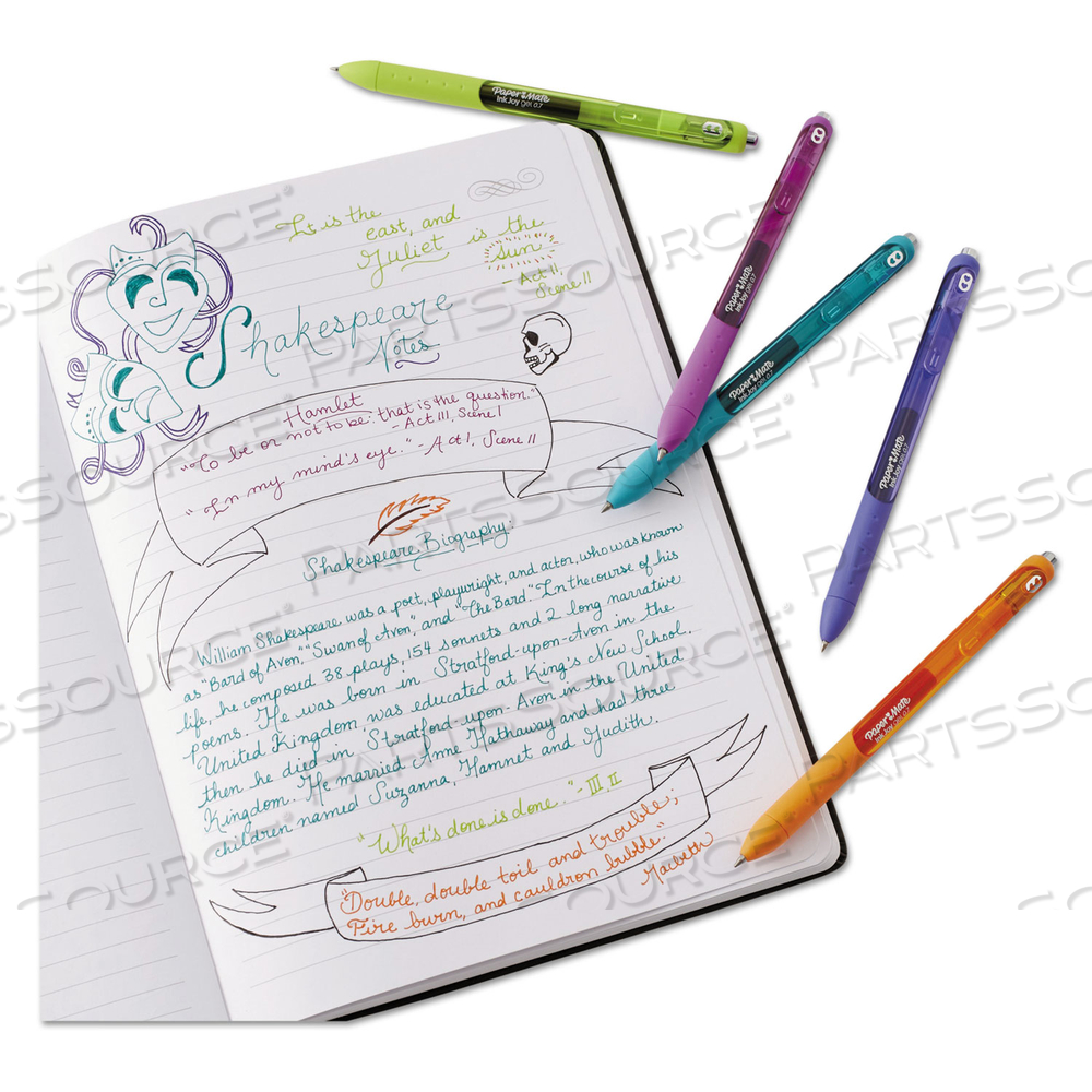 INKJOY GEL PEN, RETRACTABLE, MEDIUM 0.7 MM, ASSORTED INK AND BARREL COLORS by Paper Mate INKJOY GEL PEN, RETRACTABLE, MEDIUM 0.7 MM, ASSORTED INK AND BARREL COLORS by Paper Mate