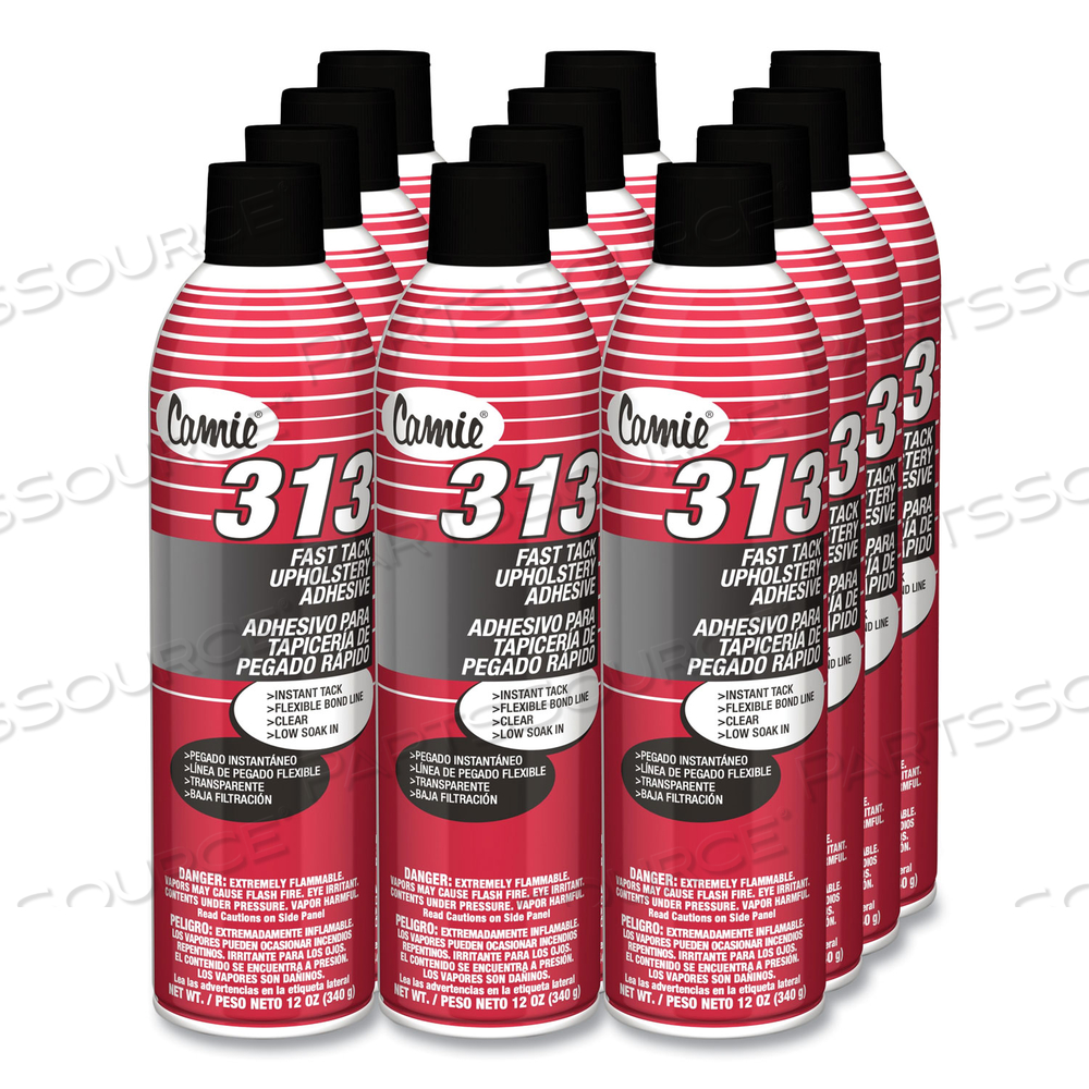 313 FAST TACK UPHOLSTERY ADHESIVE, 12 OZ AEROSOL SPRAY, DRIES CLEAR by Claire