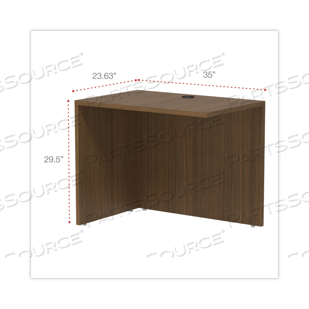 ALERA VALENCIA SERIES REVERSIBLE RETURN/BRIDGE SHELL, 35W X 23.63D X 29.5H, MODERN WALNUT by Alera ALERA VALENCIA SERIES REVERSIBLE RETURN/BRIDGE SHELL, 35W X 23.63D X 29.5H, MODERN WALNUT by Alera