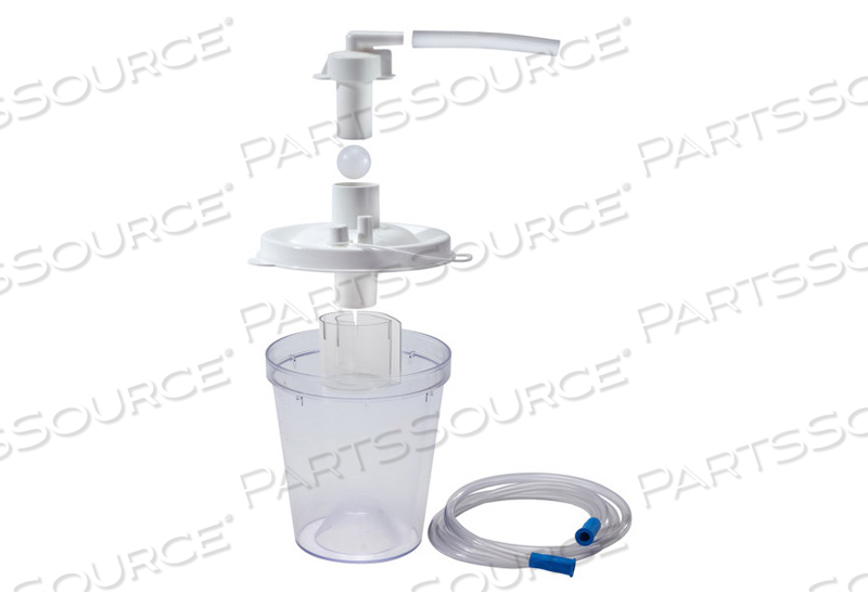 SUCTION FILTER CANISTER, 800 ML, 7 IN X 9 IN X 8 IN, FLOAT VALVE SHUT-OFF LID by Drive/DeVilbiss Healthcare, Inc