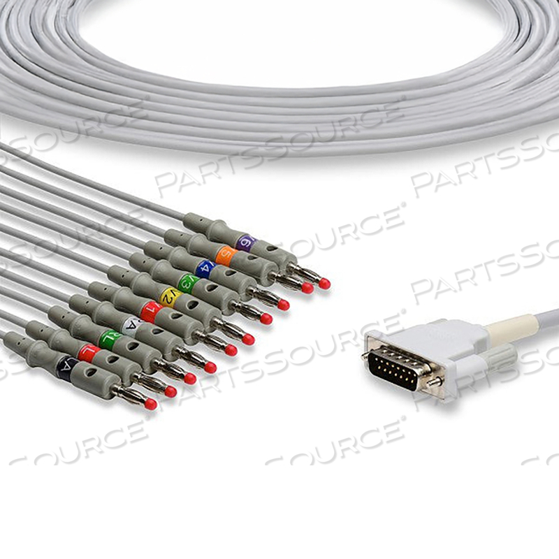 9293-033-50 10 LEAD SNAP EKG DIRECT CONNECT CABLE OEM COMPATIBLE 