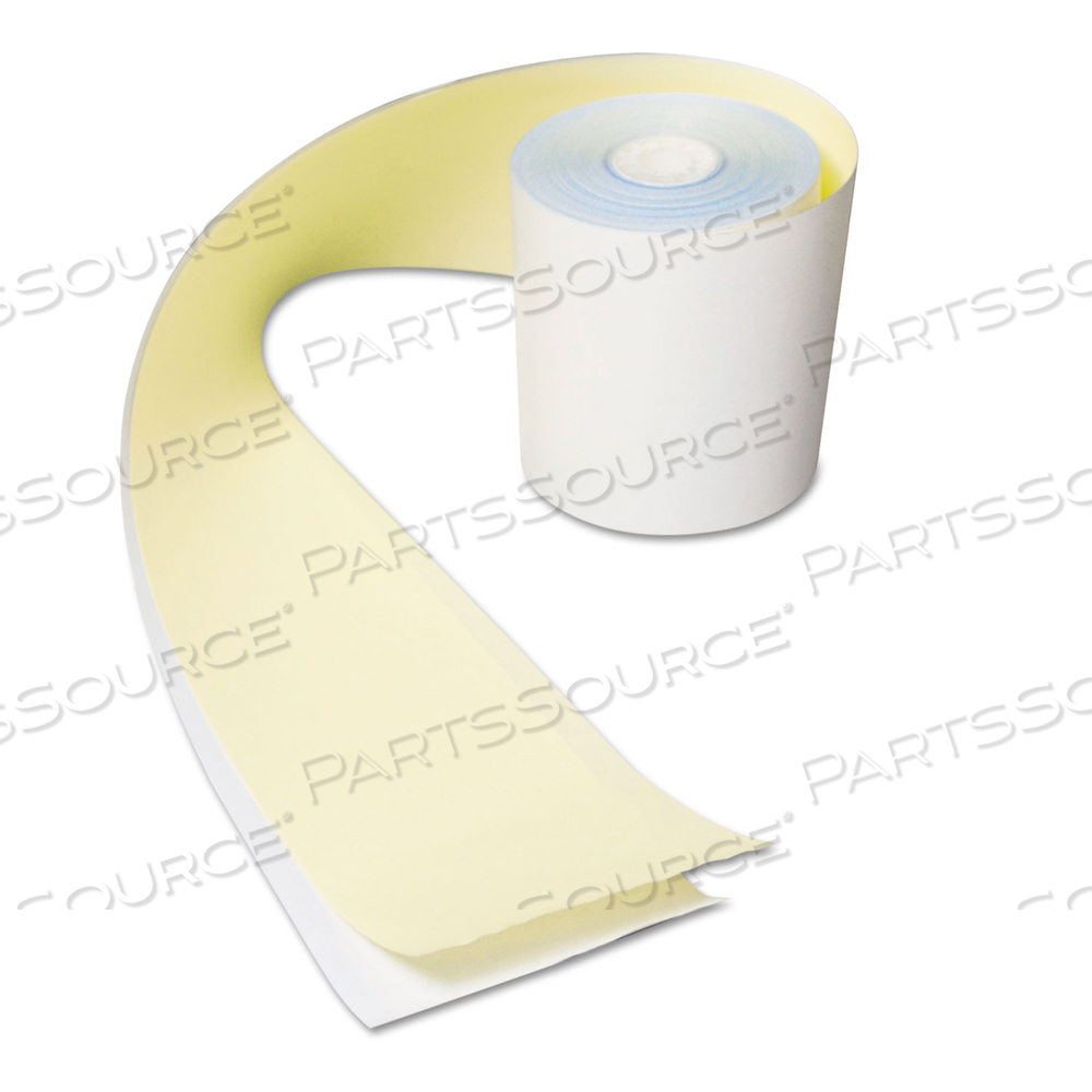 NO CARBON REGISTER ROLLS, 3" X 90 FT, WHITE/YELLOW by Royal Paper NO CARBON REGISTER ROLLS, 3" X 90 FT, WHITE/YELLOW by Royal Paper