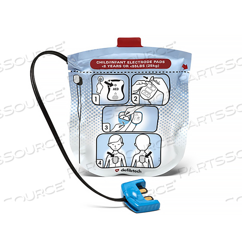 PEDIATRIC DEFIBRILLATION PAD FOR LIFELINE VIEW AND LIFELINE ECG by Defibtech