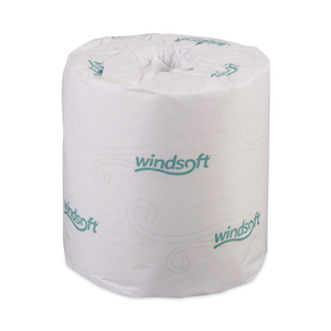 BATH TISSUE, SEPTIC SAFE, INDIVIDUALLY WRAPPED ROLLS, 2-PLY, WHITE, 500 SHEETS/ROLL by Windsoft