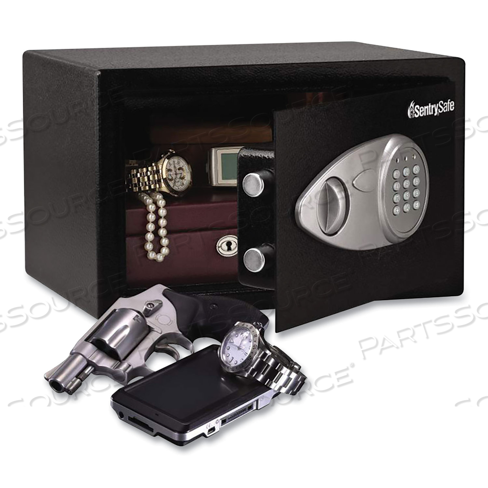 X055 DIGITAL SECURITY SAFE, 0.58 CU FT, 13.8 X 10.6 X 8.7, BLACK/SILVER by SentrySafe