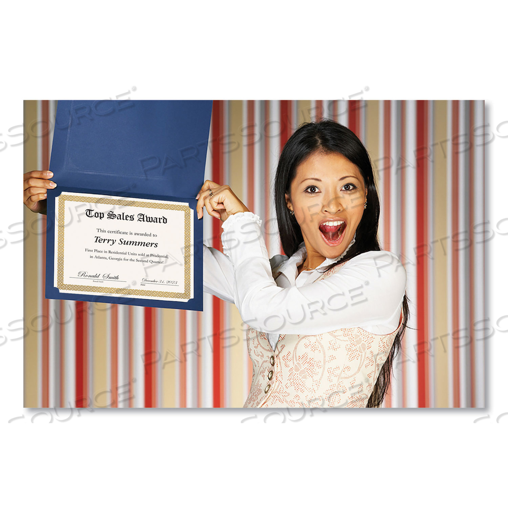 FOIL BORDER CERTIFICATES, 8.5 X 11, IVORY/GOLD WITH GOLD BRAIDED BORDER by Great Papers