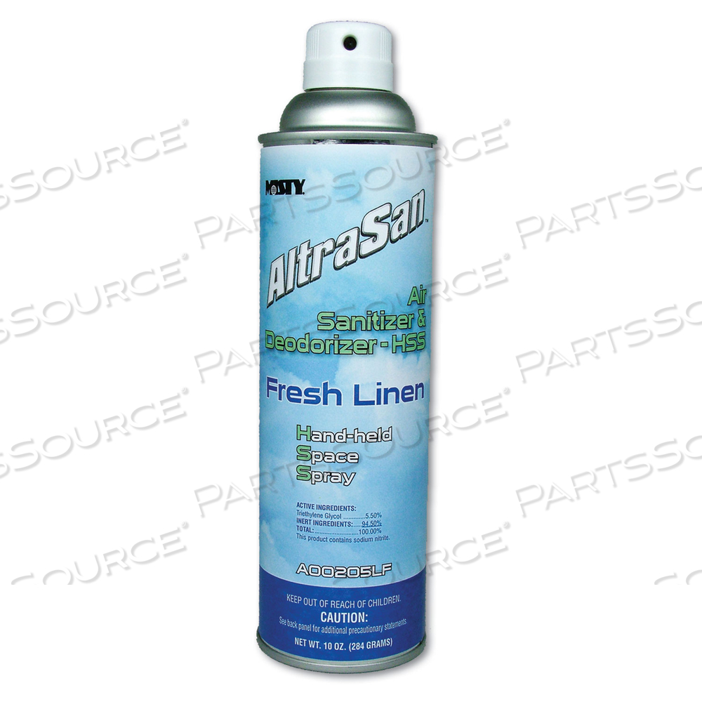 HANDHELD AIR SANITIZER/DEODORIZER, FRESH LINEN, 10 OZ AEROSOL SPRAY HANDHELD AIR SANITIZER/DEODORIZER, FRESH LINEN, 10 OZ AEROSOL SPRAY