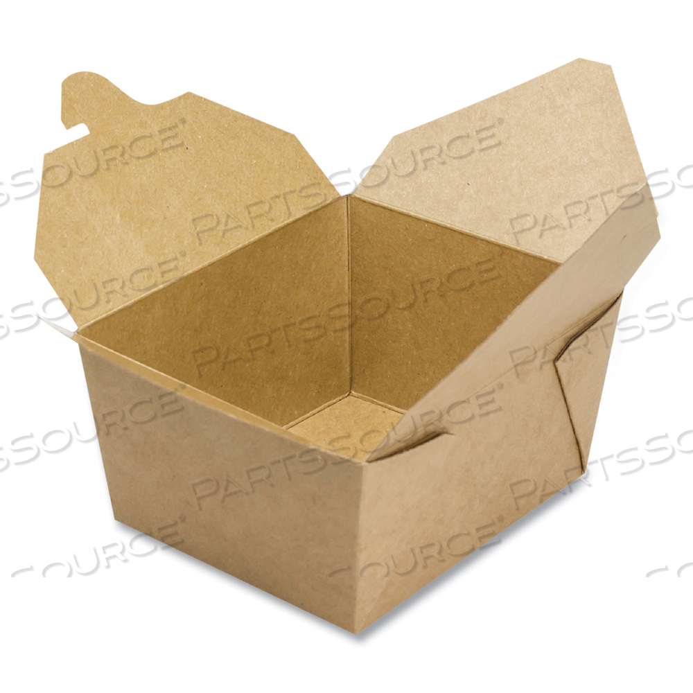 RECLOSABLE KRAFT TAKE-OUT BOX, 30 OZ, PAPER by Genpak