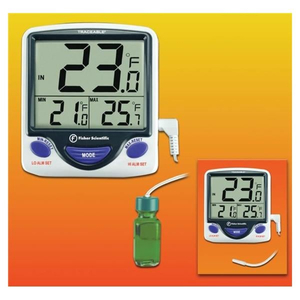 FREEZER VACCINE PROBE THERMOMETER, ABS PLASTIC, JUMBO DIGITAL, WALL, -58 TO 158 DEG F, +/-1 DEG C by Fisher Healthcare FREEZER VACCINE PROBE THERMOMETER, ABS PLASTIC, JUMBO DIGITAL, WALL, -58 TO 158 DEG F, +/-1 DEG C by Fisher Healthcare