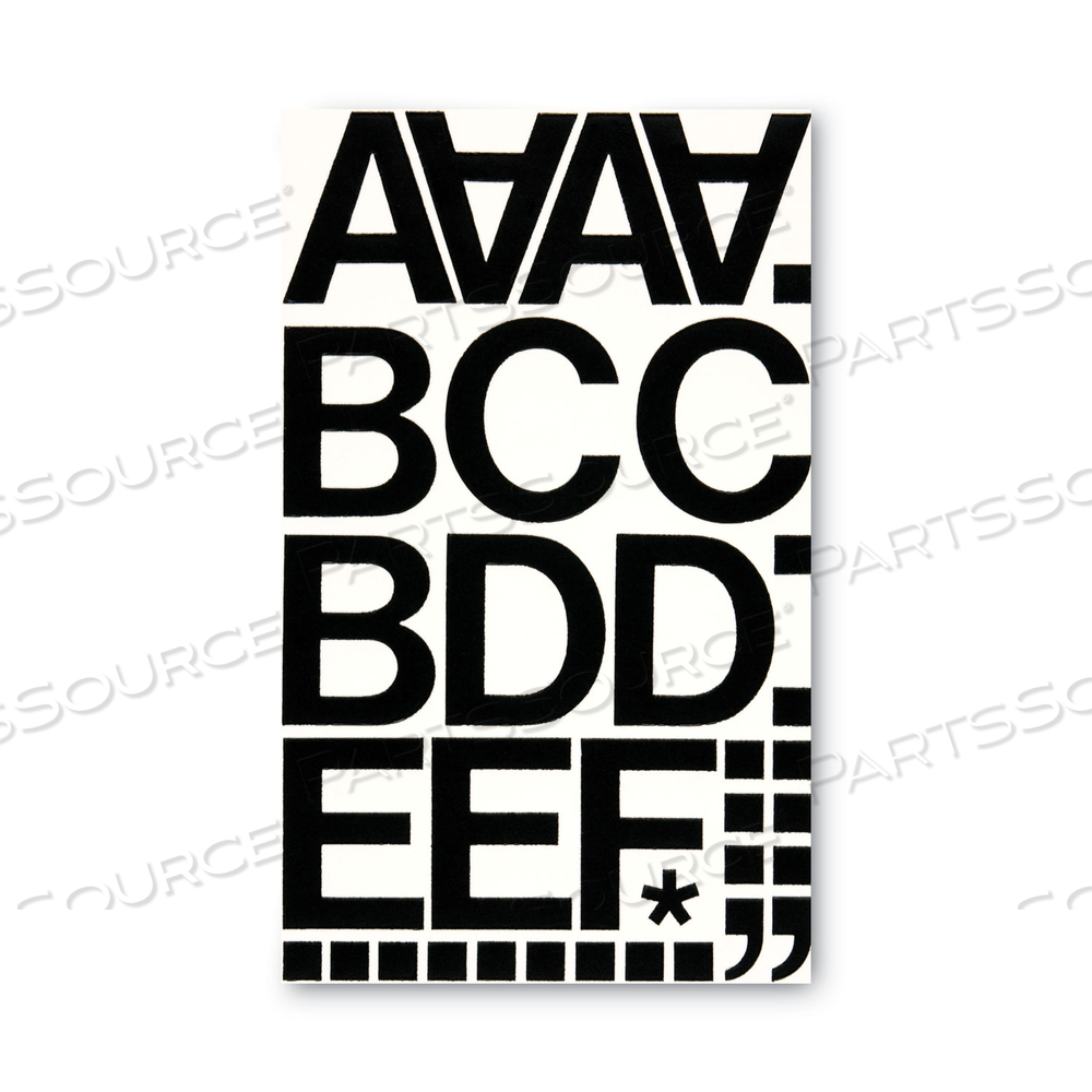 PRESS-ON VINYL LETTERS AND NUMBERS, SELF ADHESIVE, BLACK, 2"H, 77/PACK PRESS-ON VINYL LETTERS AND NUMBERS, SELF ADHESIVE, BLACK, 2"H, 77/PACK
