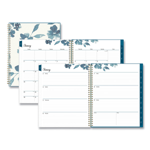 BAKAH BLUE WEEKLY/MONTHLY PLANNER, BAKAH BLUE FLORAL ARTWORK, 11 X 8.5, BLUE/WHITE COVER, 12-MONTH (JAN TO DEC): 2023 by Blue Sky
