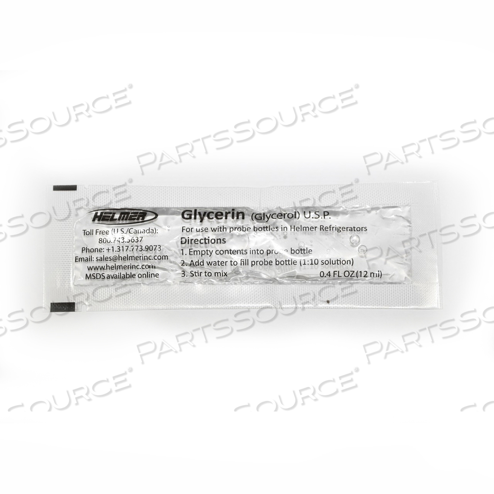 GLYCERIN PACKET, 12ML by Helmer Inc GLYCERIN PACKET, 12ML by Helmer Inc