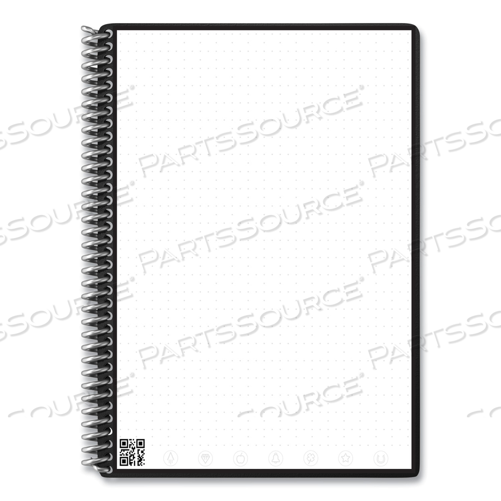 CORE SMART NOTEBOOK, DOTTED RULE, BLACK COVER, 8.8 X 6, 18 SHEETS by Rocketbook