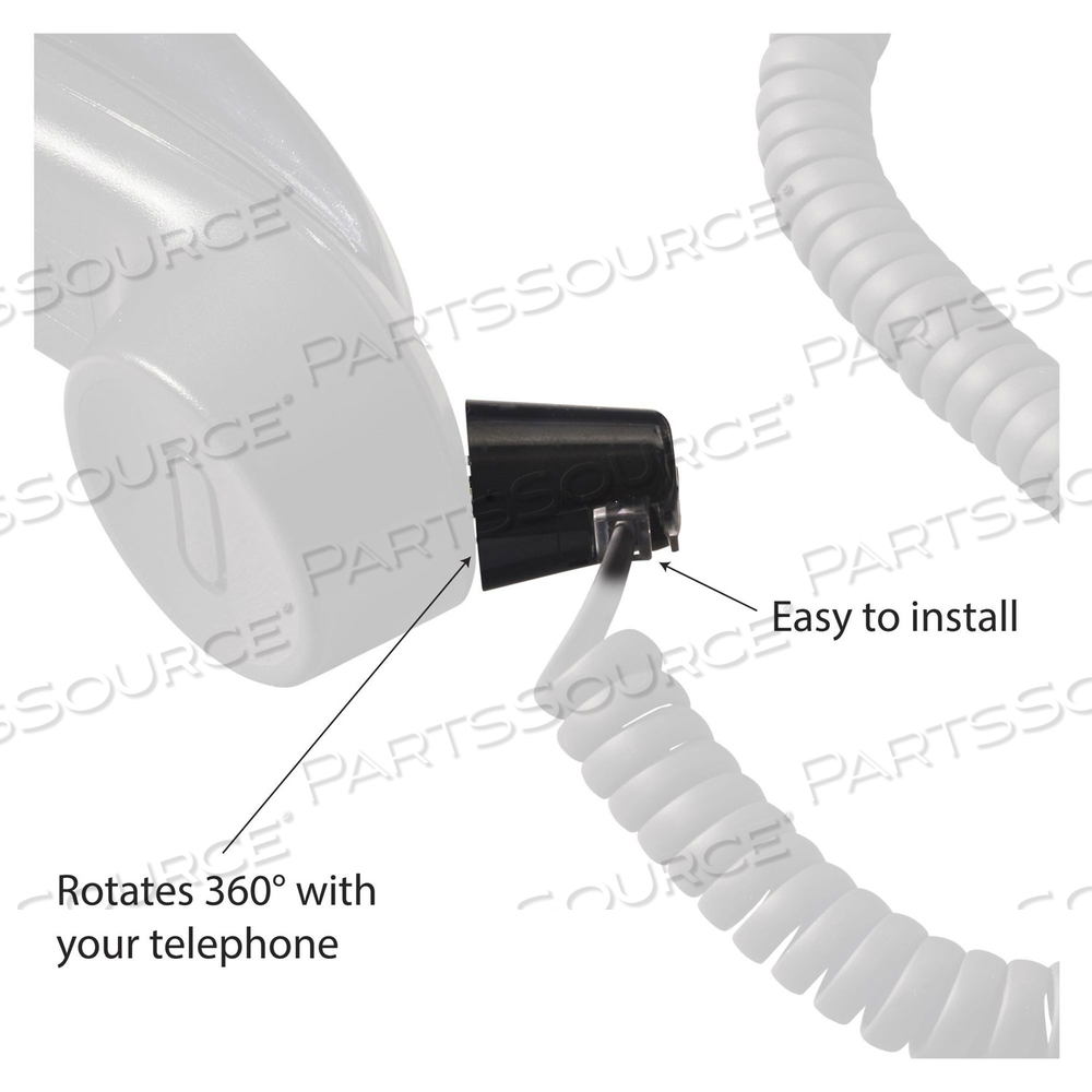 TWISSTOP ROTATING PHONE CORD DETANGLER, BLACK by Softalk