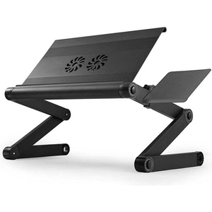 WORKEZ COOL LAPTOP STAND WITH FANS, USB PORTS & MOUSE PAD, BLACK by Uncaged Ergonomics