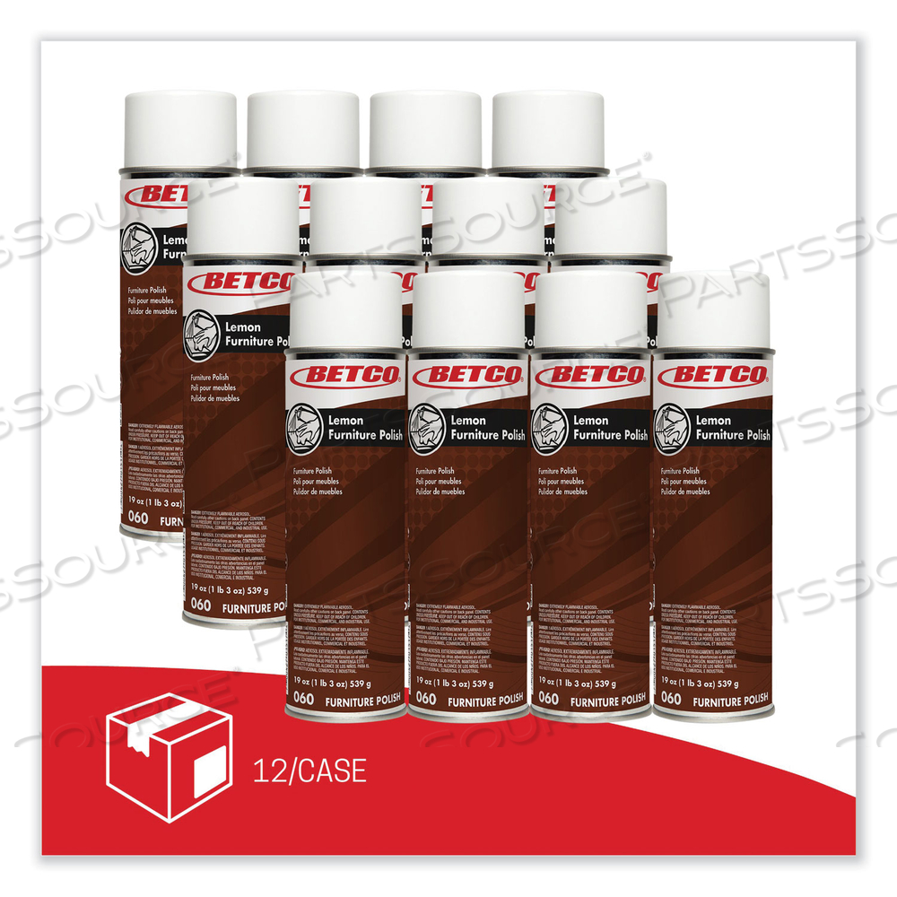 LEMON FURNITURE POLISH, LEMON SCENT, 19 OZ AEROSOL CAN by Betco Corporation LEMON FURNITURE POLISH, LEMON SCENT, 19 OZ AEROSOL CAN by Betco Corporation