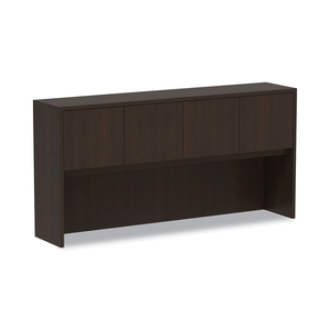 ALERA VALENCIA SERIES HUTCH WITH DOORS, 4 COMPARTMENTS, 70.63W X 15D X 35.38H, ESPRESSO by Alera