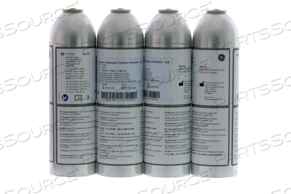 CALIBRATION GAS - CO₂, AIR, 4 CAN/PK 