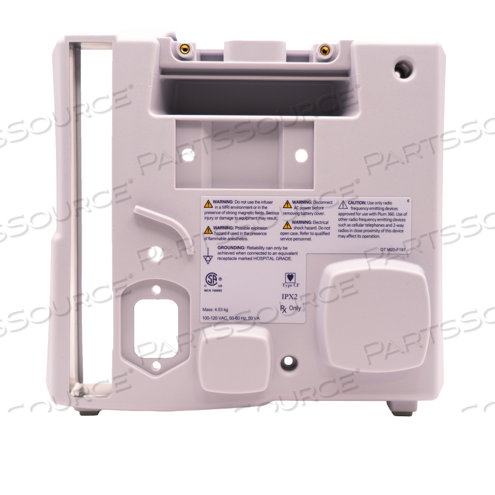 REAR ENCLOSURE CASE ASSEMBLY, WITH LABEL 