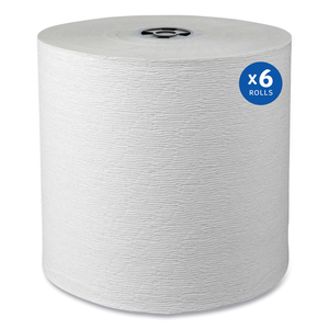 HARD ROLL PAPER TOWELS WITH PREMIUM ABSORBENCY POCKETS WITH COLORED CORE, GRAY CORE, 1-PLY, 7.5" X 700 FT, WHITE/CT by Kleenex