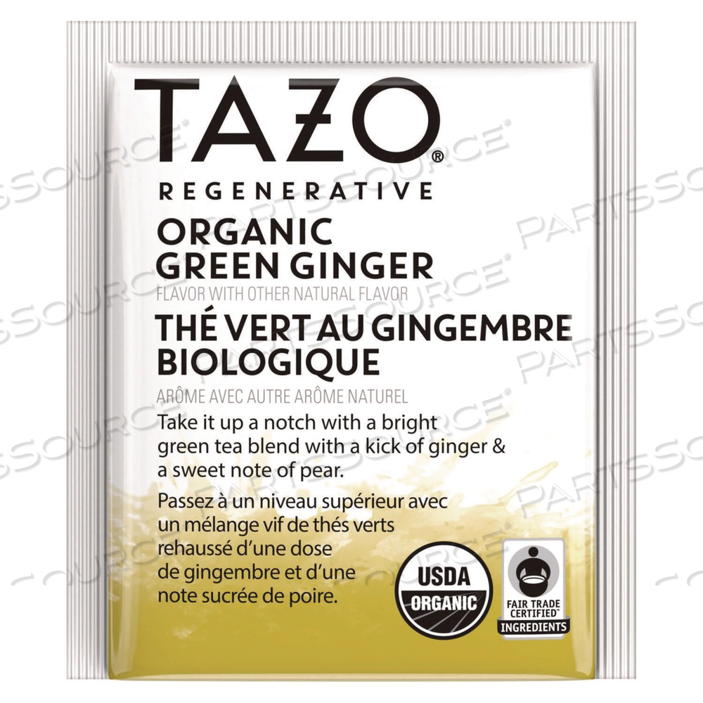 TEA BAGS, ORGANIC GREEN GINGER by Tazo