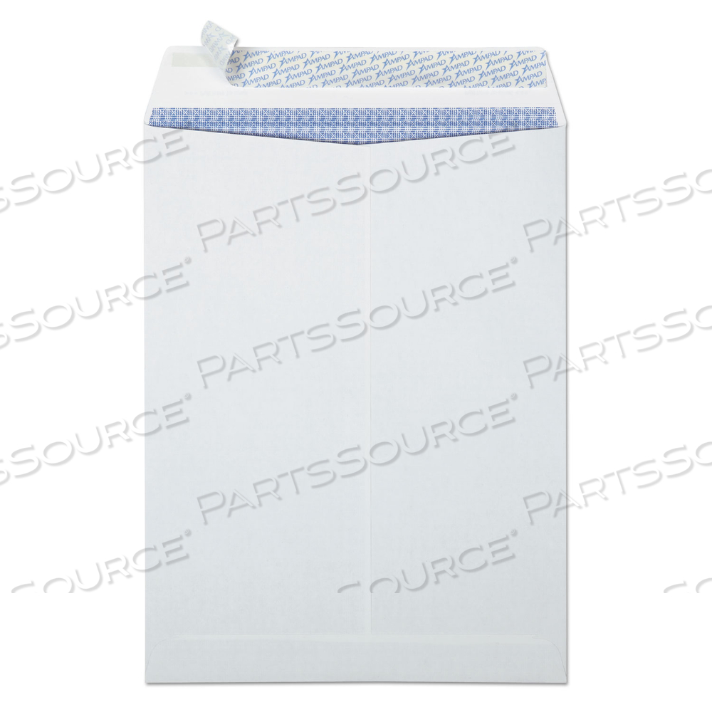 GOLD FIBRE FASTRIP RELEASE AND SEAL CATALOG ENVELOPE, #10 1/2, CHEESE BLADE FLAP, SELF-ADHESIVE CLOSURE, 9 X 12, WHITE by Ampad Corporation