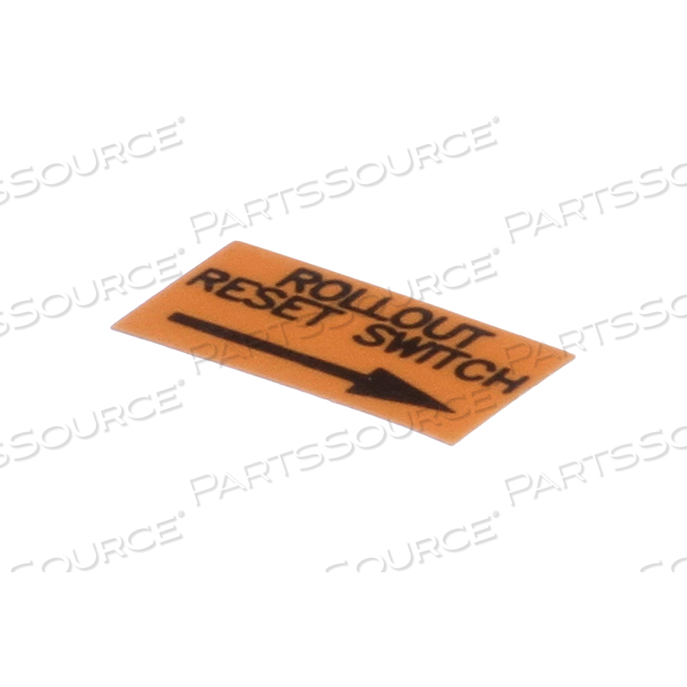 LBL,ROLLOUT RESET SW LWR by Pitco