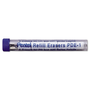 ERASER REFILLS FOR PENTEL CHAMP, E-SHARP, JOLT, ICY AND QUICKER CLICKER PENCILS, CYLINDRICAL ROD, WHITE by Pentel of America ERASER REFILLS FOR PENTEL CHAMP, E-SHARP, JOLT, ICY AND QUICKER CLICKER PENCILS, CYLINDRICAL ROD, WHITE by Pentel of America
