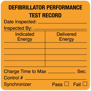 TEST RECORD LABEL, REMOVABLE, 1-1/2IN WIDTH, 1/2IN HEIGHT, FLUORESCENT ORANGE, FLUORESCENT PAPER, -65 TO +180 TEMPERATURE RANGE by United Ad Label TEST RECORD LABEL, REMOVABLE, 1-1/2IN WIDTH, 1/2IN HEIGHT, FLUORESCENT ORANGE, FLUORESCENT PAPER, -65 TO +180 TEMPERATURE RANGE by United Ad Label