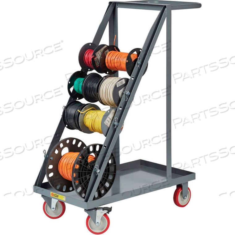 WIRE REEL CART, OPEN BACK, NON-MARKING POLYURETHANE WHEELS by Little Giant WIRE REEL CART, OPEN BACK, NON-MARKING POLYURETHANE WHEELS by Little Giant