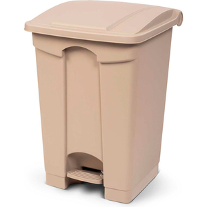 FIRE RETARDANT STEP ON CONTAINER, 12 GALLON, BEIGE by Toter FIRE RETARDANT STEP ON CONTAINER, 12 GALLON, BEIGE by Toter
