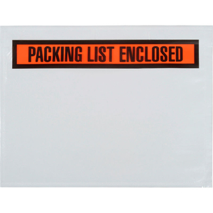 PACKING LIST ENVELOPES - "PACKING LIST ENCLOSED" 7" X 5-1/2" PANEL FACE, ORANGE - 1000/CASE by Laddawn Products Co