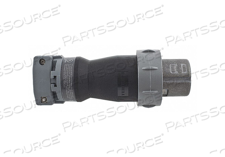 PIN AND SLEEVE PLUG 3P 4W 60A 600VAC by Hubbell Incorporated, Wiring Device-Kellums PIN AND SLEEVE PLUG 3P 4W 60A 600VAC by Hubbell Incorporated, Wiring Device-Kellums