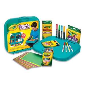 CREATE N' CARRY CASE, COMBO ART STORAGE CASE AND LAP DESK, 75 PIECES by Crayola