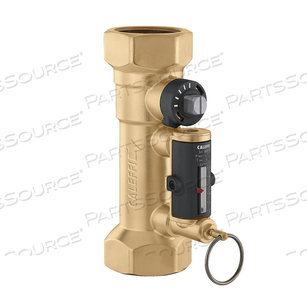 MANUAL BALANCING VALVE WITH FLOWMETER 3/4" NPT 2 TO 7 GPM by Caleffi