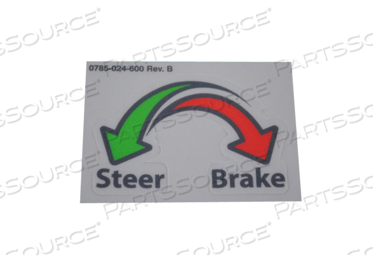BRAKE/STEER FOOT END LABEL 
