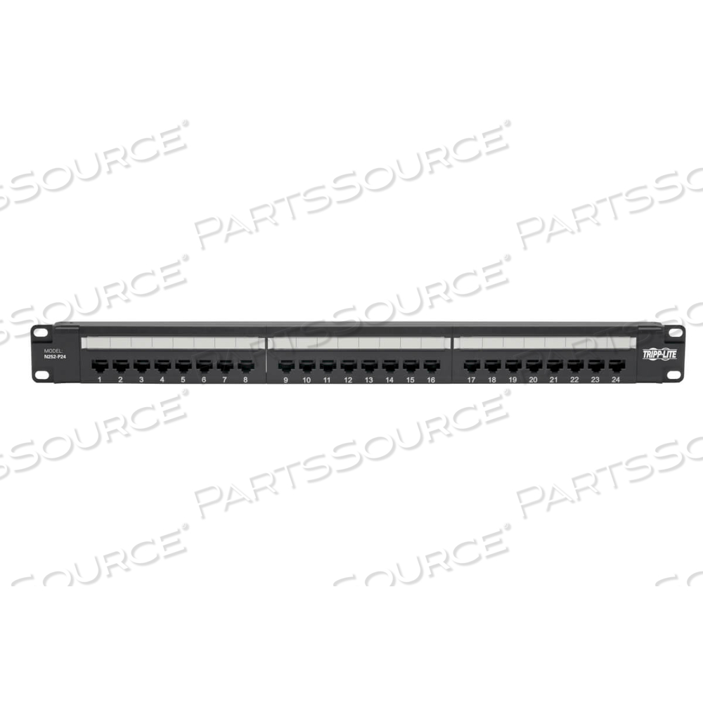 CAT6 POE PATCH PANEL 24-PORT 110/KRONE 568A/B RJ45 1URM TAA by Tripp Lite