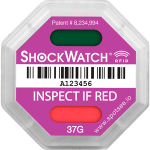 SPOTSEE RFID IMPACT INDICATORS, 37G RANGE, PURPLE, 100/BOX by Shockwatch Inc