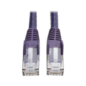 ETHERNET CABLE, CAT6 GIGABIT SNAGLESS MOLDED (UTP), RJ45 M/M, PURPLE, ROUND, 5 FT by Tripp Lite
