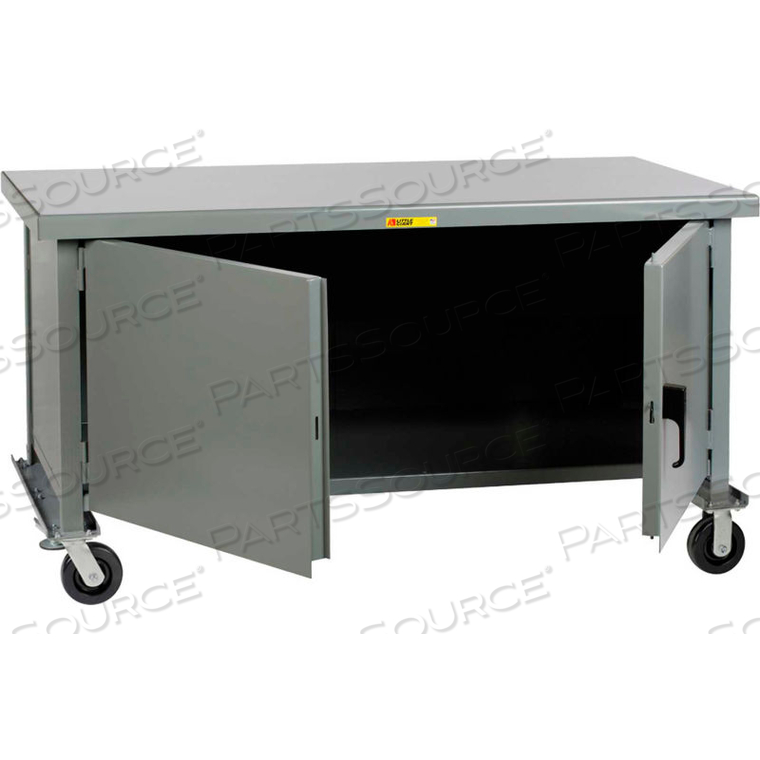 72"W X 36"D MOBILE HEAVY-DUTY CABINET WORKBENCH - STEEL TOP by Little Giant 72"W X 36"D MOBILE HEAVY-DUTY CABINET WORKBENCH - STEEL TOP by Little Giant