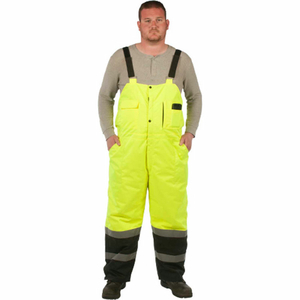 HI-VIS LINED BIB OVERALL, CLASS E, 3XL, YELLOW by Utility Pro Wear