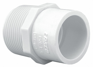 REDUCING ADAPTER, 3/4 IN X 1/2 IN FITTING PIPE SIZE, SCHEDULE 40, FEMALE NPT X FEMALE SOCKET, WHITE by Lasco