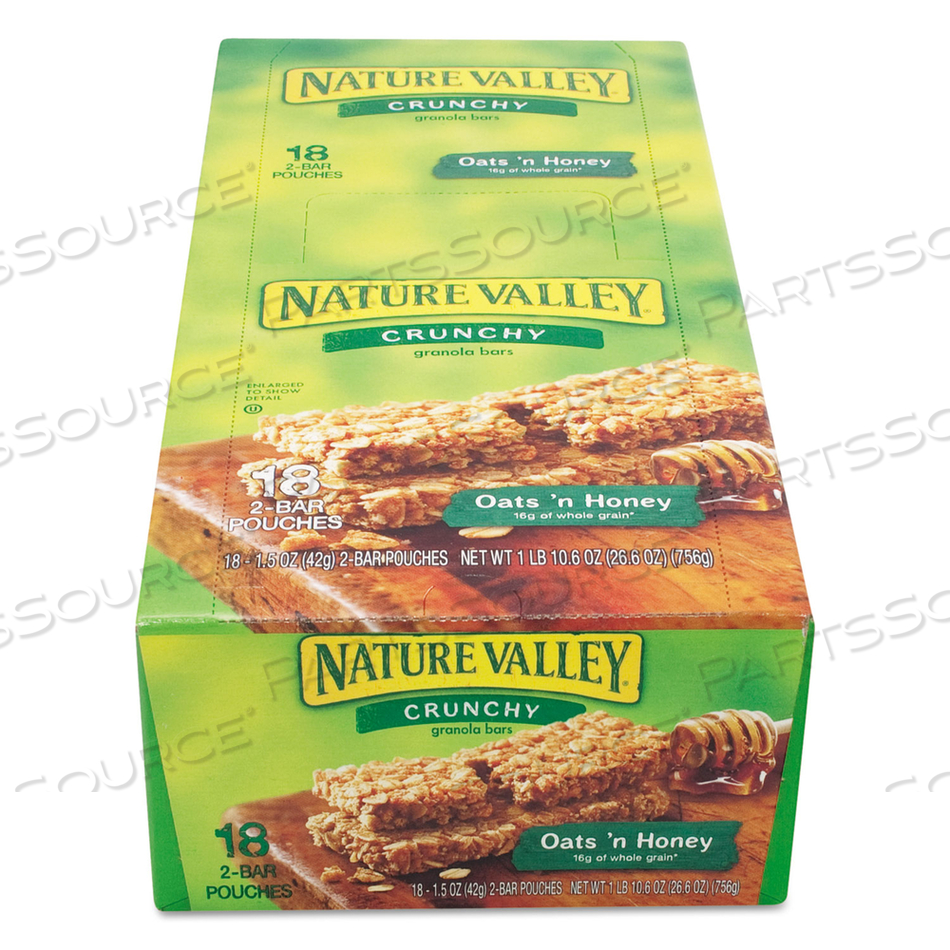 GRANOLA BARS, OATS'N HONEY CEREAL, 1.5 OZ BAR by Nature Valley GRANOLA BARS, OATS'N HONEY CEREAL, 1.5 OZ BAR by Nature Valley