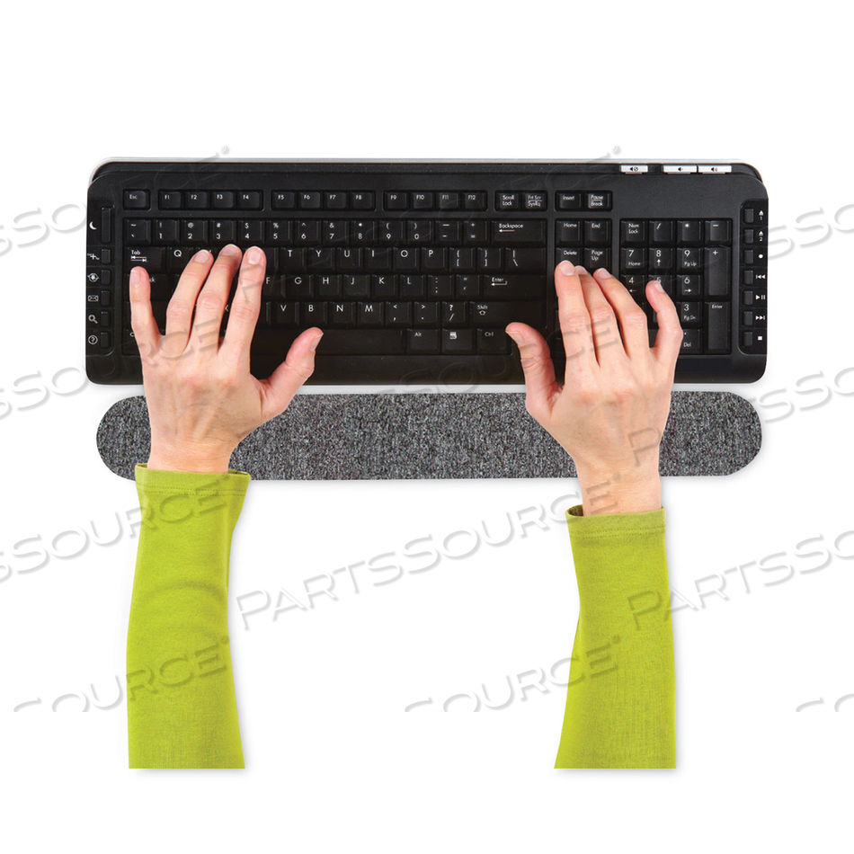 KEYBOARD WRIST CUSHION, 10 X 6, GRAY 