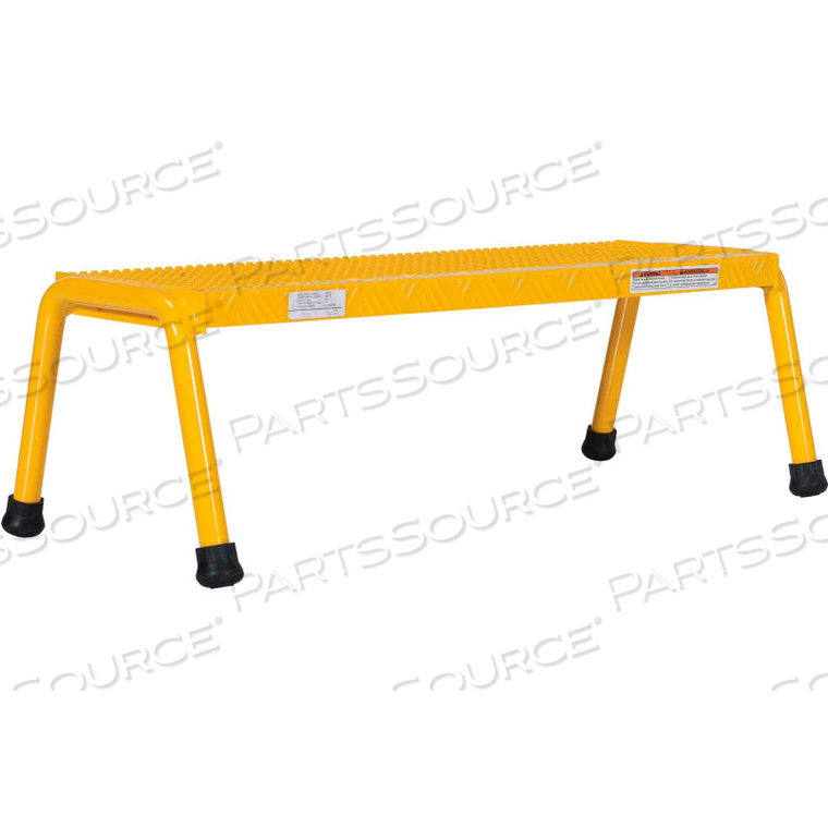 ALUMINUM YELLOW WIDE STEP STAND - 1 STEP WELDED by Vestil Manufacturing Corp.