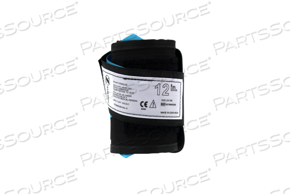 TOURNIQUET CUFF, CYLINDRICAL, SINGLE PORT, SINGLE BLADDER, PLC, 4IN WIDTH, A.T.S.®, BLACK, 12IN LENGTH, NON-STERILE, REUSABLE by Zimmer