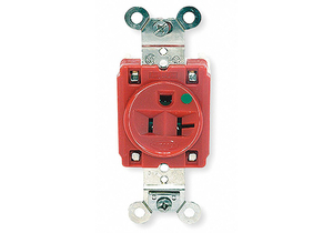 RECEPTACLE SINGLE 20A 5-20R 125V RED by Hubbell Incorporated, Wiring Device-Kellums