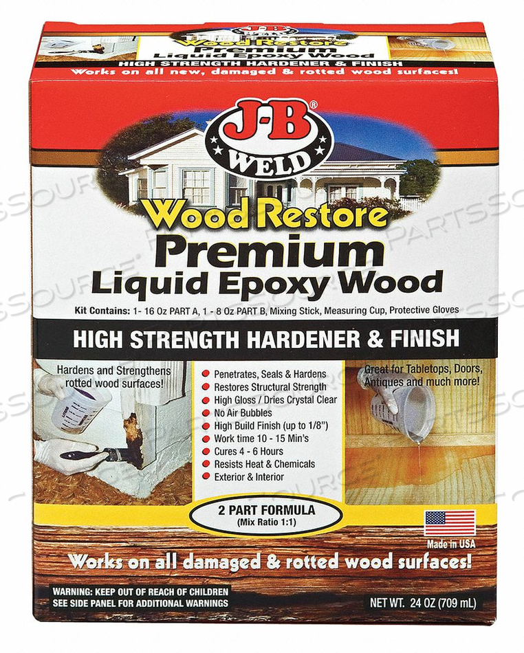 EPOXY KITY WOOD RESTORE CLEAR 32 OZ. by J-B Weld EPOXY KITY WOOD RESTORE CLEAR 32 OZ. by J-B Weld