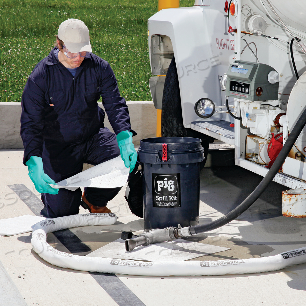 PIG FUEL STATION SPILL KIT IN BUCKET by New Pig Corporation PIG FUEL STATION SPILL KIT IN BUCKET by New Pig Corporation